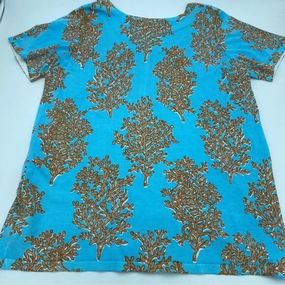 Quacker Factory Sweater Medium Coral Seahorse Ocean Coastal Grandma Colorful - Picture 3 of 6